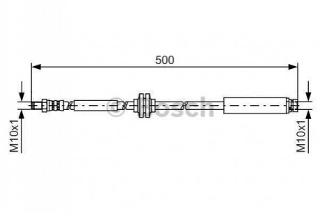 Шланг гальмівний BOSCH 1987481452