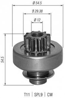 Бендикс стартера MAGNETI MARELLI 940113020347