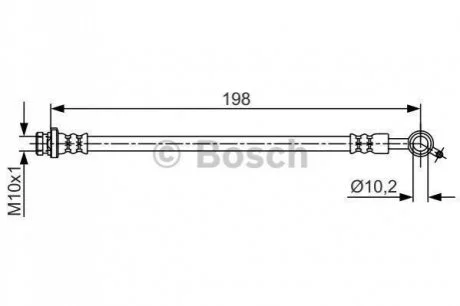 Шланг гальмівний BOSCH 1987481712