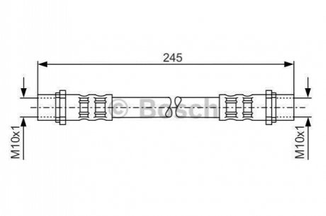 Шланг гальмівний BOSCH 1987476904