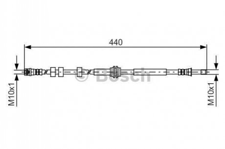 Шланг гальмівний BOSCH 1987481430