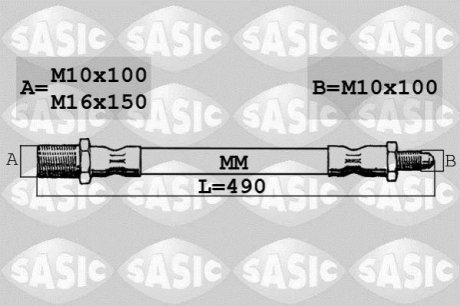 Шланг гальмівний SASIC SBH6347