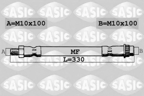 Шланг гальмівний SASIC SBH4091
