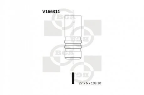 Клапан випускний BGA V166311