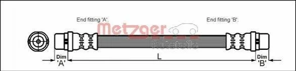 Шланг гальмівний METZGER 4110329 (фото 1)