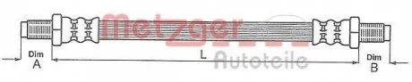 Шланг гальмівний METZGER 4114670