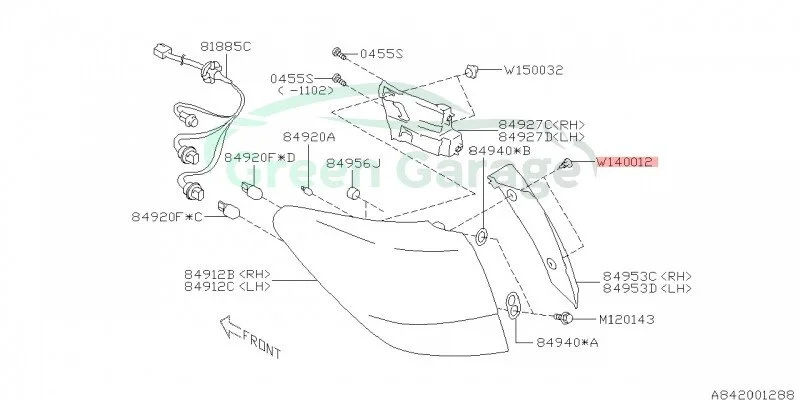 Clip Heckleuchte SUBARU 909140012 (фото 1)