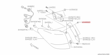 Clip Heckleuchte SUBARU 909140012