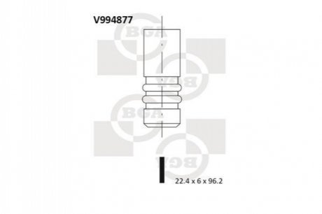 Клапан випускний BGA V994877