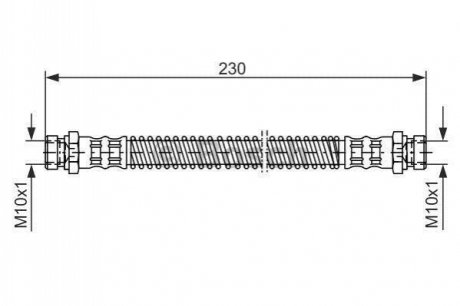 Шланг гальмівний BOSCH 1987476019