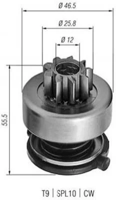 Бендикс стартера MAGNETI MARELLI 940113020254 (фото 1)