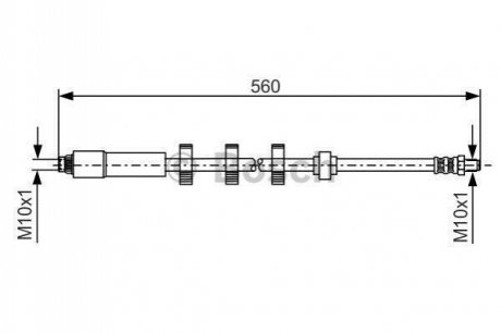 Шланг гальмівний BOSCH 1987481290