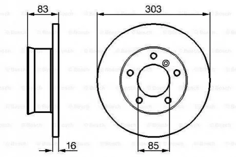 Диск гальмівний BOSCH 0986479C84