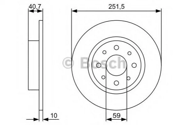 Диск гальмівний BOSCH 0986479C83 (фото 1)