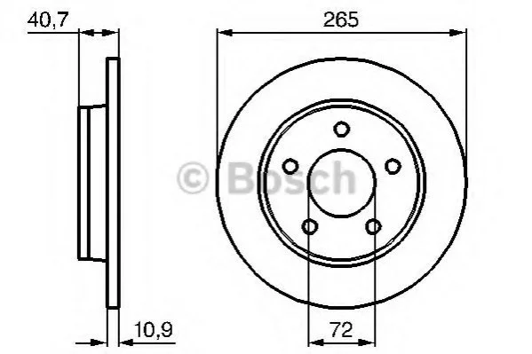 Диск гальмівний BOSCH 0986479C77 (фото 1)