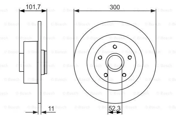 Диск гальмівний BOSCH 0986479573 (фото 1)