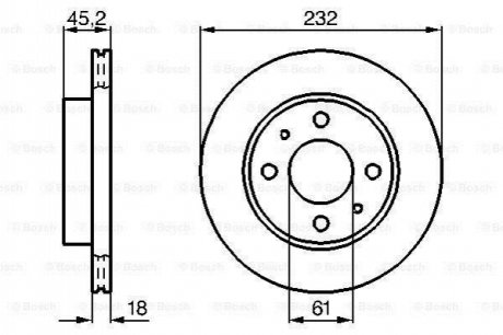 Диск гальмівний BOSCH 0986478650