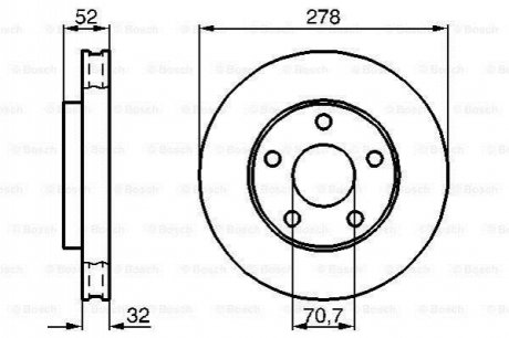 Диск гальмівний BOSCH 0986478486