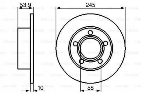 Диск гальмівний BOSCH 0986478461