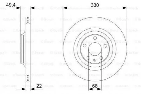 Диск гальмівний BOSCH 0986479C64