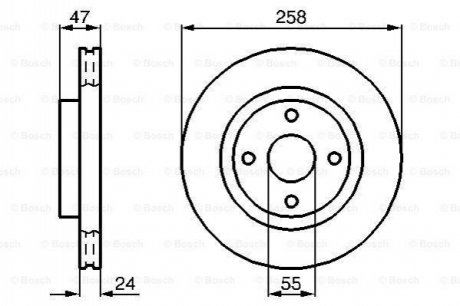 Диск гальмівний BOSCH 0986478989