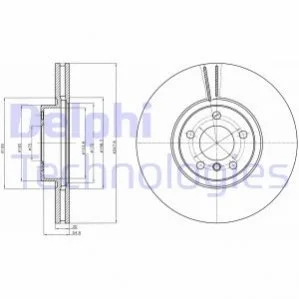 Диск гальмівний DELPHI BG9063C