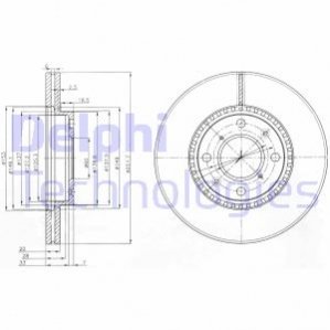 Диск гальмівний DELPHI BG4049C