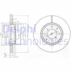 Диск гальмівний DELPHI BG4049C
