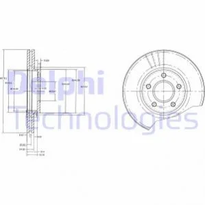 Диск гальмівний DELPHI BG3826 (фото 1)