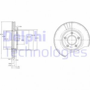 Диск гальмівний Delphi BG3826