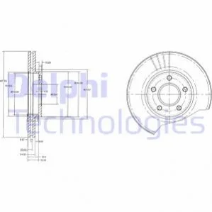 Диск гальмівний DELPHI BG3826