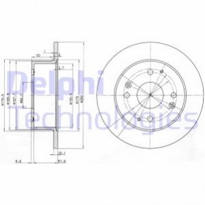 Диск гальмівний DELPHI BG3677