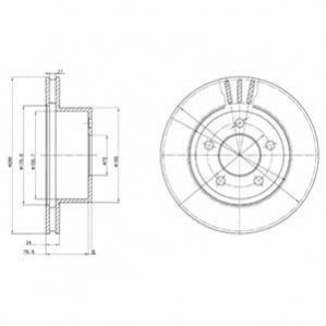 Диск гальмівний DELPHI BG3533