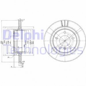 Диск гальмівний DELPHI BG3530C