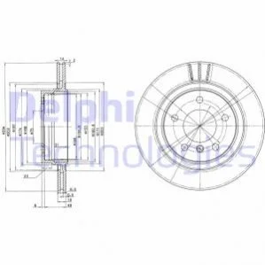 Диск гальмівний DELPHI BG3530C