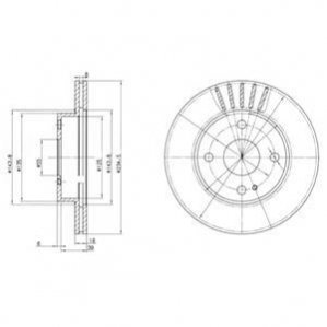 Диск гальмівний DELPHI BG2802