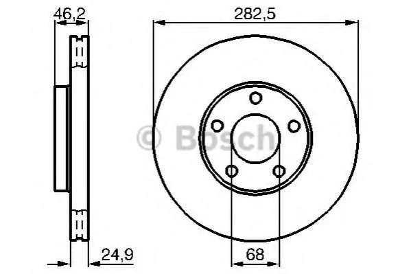 Диск гальмівний BOSCH 0986479C81 (фото 1)