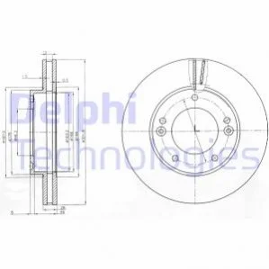 Диск гальмівний DELPHI BG3858