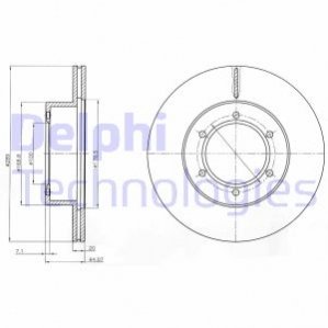 Диск гальмівний DELPHI BG2495