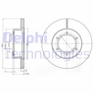 Диск гальмівний DELPHI BG2495