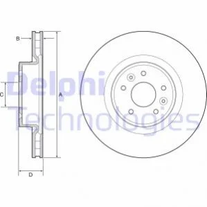 Диск гальмівний DELPHI BG9232C