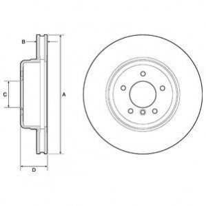 Гальмівний диск DELPHI BG9163C
