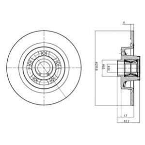 Гальмівний диск DELPHI BG9027RS