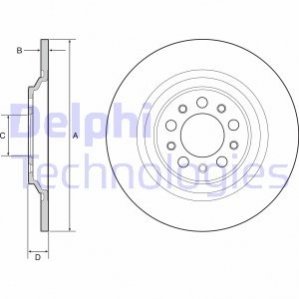 Диск гальмівний DELPHI BG4961C