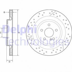 Диск гальмівний DELPHI BG4958C