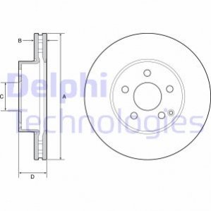 Диск гальмівний DELPHI BG4945C