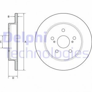 Диск гальмівний DELPHI BG4928C