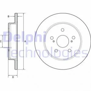 Диск гальмівний DELPHI BG4928C