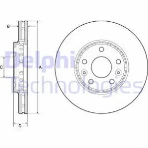 Диск гальмівний DELPHI BG4815C