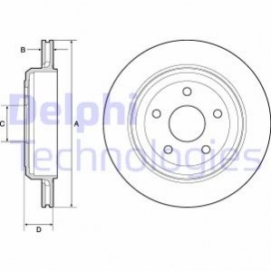 Диск гальмівний DELPHI BG4802C